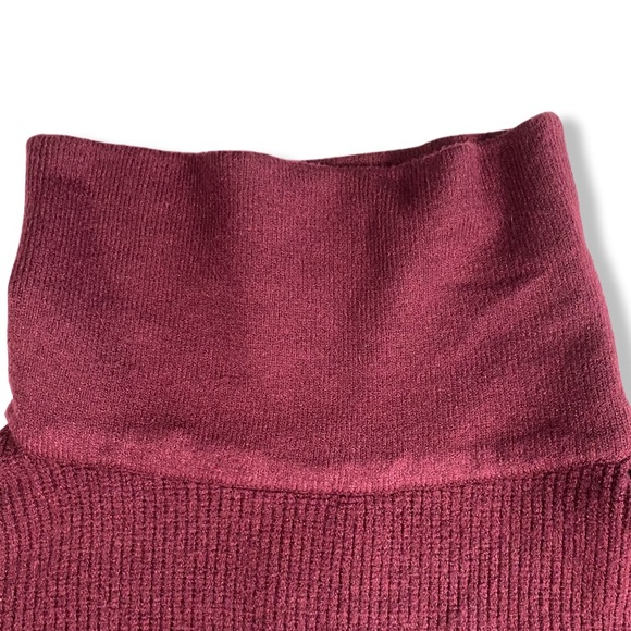 Burgundy Sweater, Ribbed Knit Turtleneck, Rich Deep Red, Devotion by Cyrus, NWT - Picture 6 of 15